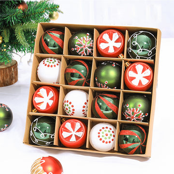 Boule de noël, ornements d'arbre de noël, boule de forme spéciale, robe de vacances, boîte-cadeau, pendentif boule peinte